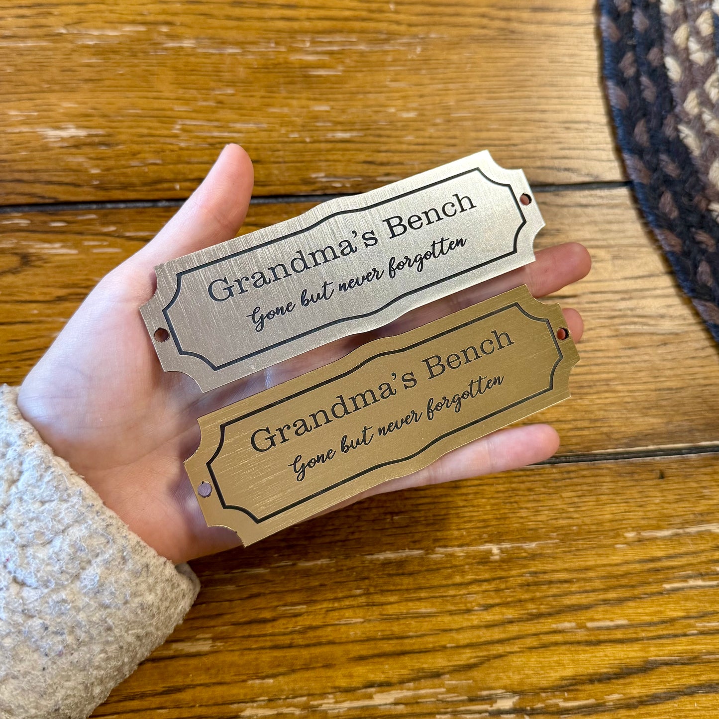 Personalized Bench Plaque Memorial Gift Engraved