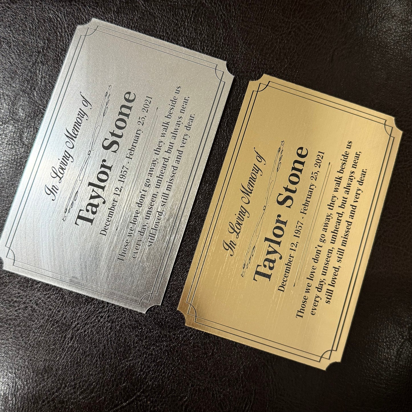 Personalized Memorial Plaque