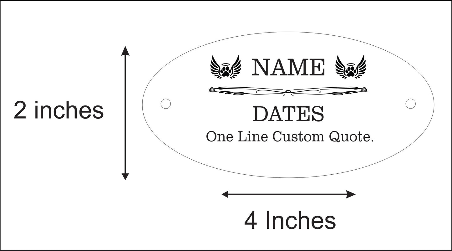 Personalized Pet Memorial Plaque Engraved