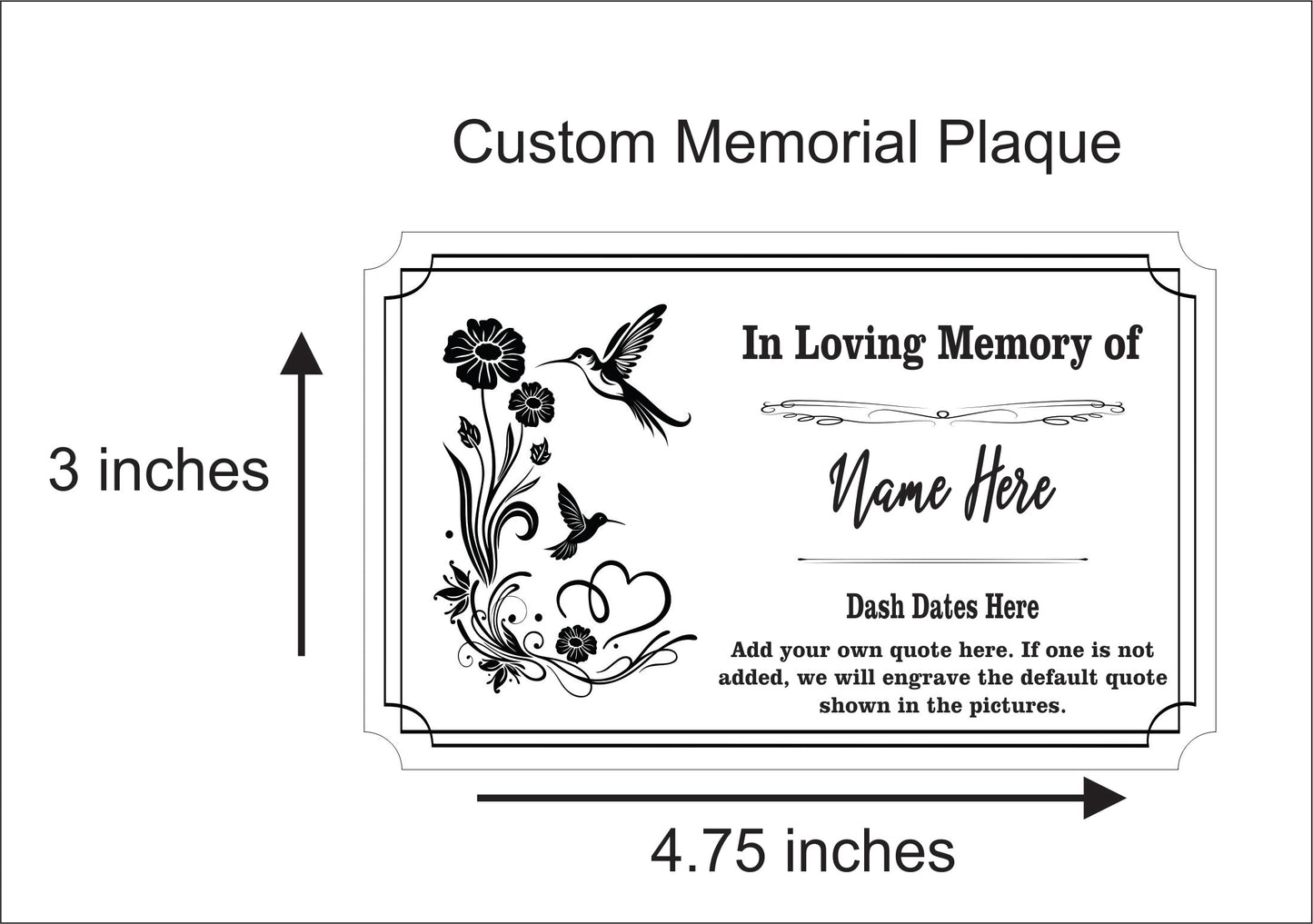 Personalized Memorial Plaque Memorial