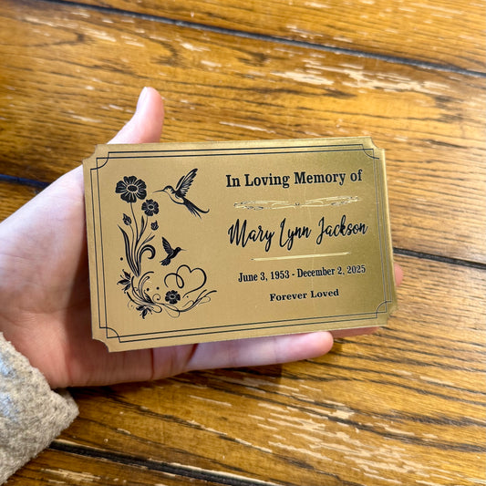 Personalized Memorial Plaque Memorial