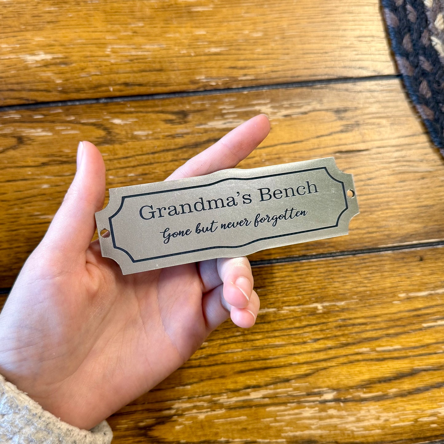 Personalized Bench Plaque Memorial Gift Engraved
