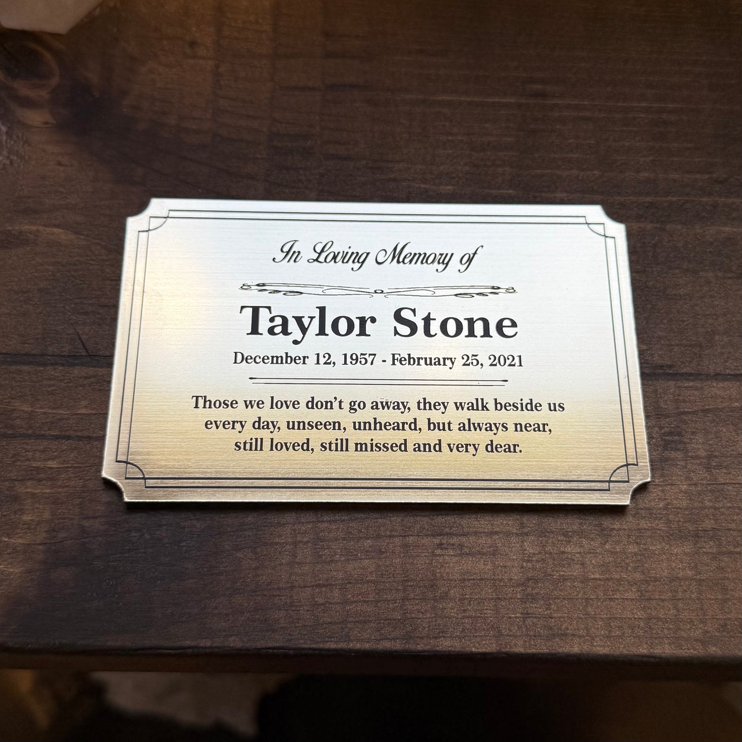 Personalized Memorial Plaque