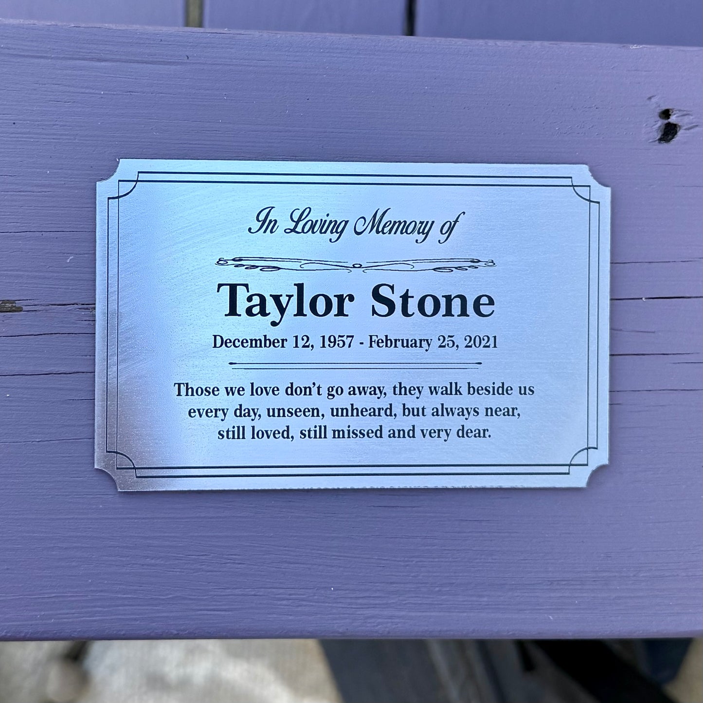 Personalized Memorial Plaque