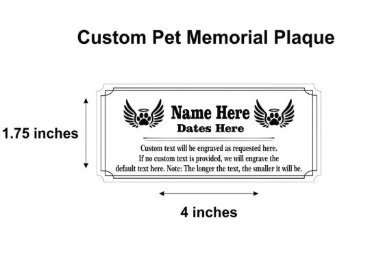 Personalized Pet Memorial Plaque: Engraved Acrylic Bench Marker