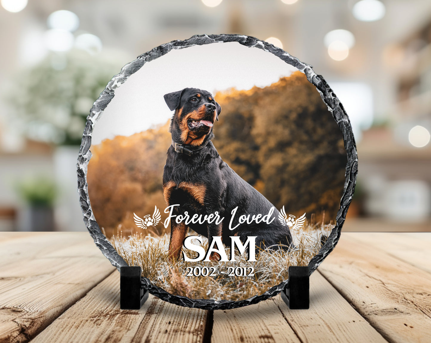 Sublimated Pet Memorial Slate, Forever Loved