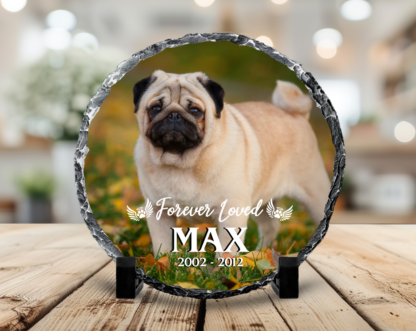 Sublimated Pet Memorial Slate, Forever Loved